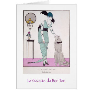 Vintage französische Frau u. Hund,