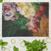 Vintage französische Georges Jeannin-Rose Geschirrtuch (Gefaltet)