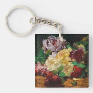 Vintage französische Georges Jeannin-Rose Schlüsselanhänger