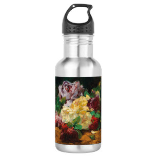 Vintage Französische Georges Jeannin Rosen   Edelstahlflasche