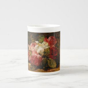 Vintage Französische Georges Jeannin Rosen III Porzellantasse