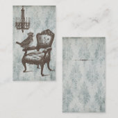 Vintage französische Geschäftskarte Visitenkarte (Vorne/Hinten)