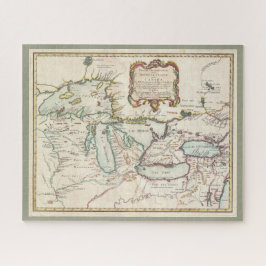 Vintage Französische Große Seen Kanada / Amerika K Puzzle