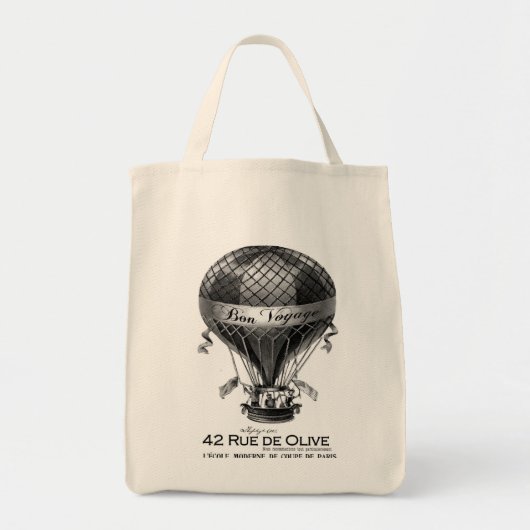 Vintage französische Heißluftballon-Tasche Tragetasche (Vorne)