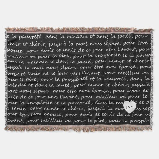 Vintage französische Hochzeits-Versprechen Decke (Vorderseite)