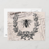 Vintage französische Honigbiene Postkarte (Vorne/Hinten)