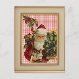 Vintage französische Hütte Weihnachtskarte Feiertagspostkarte