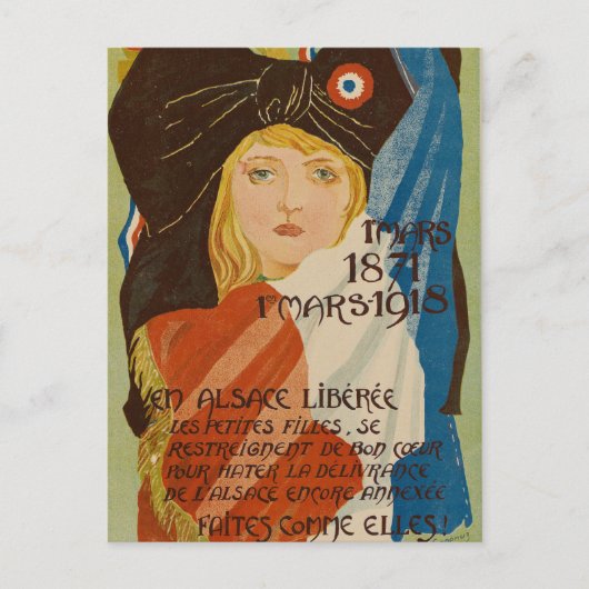 Vintage französische Illustrationskarte Postkarte (Vorderseite)