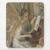 Vintage französische impressionistische Klaviermäd Mousepad (Vorne)