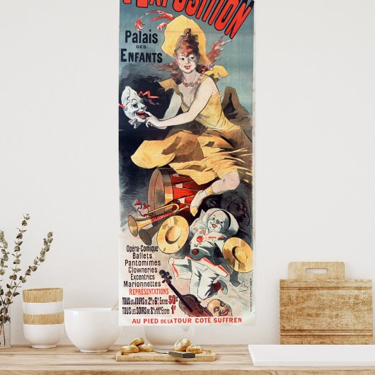 Vintage französische Kindertheaterwerbung Poster (Küche)