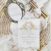 Vintage französische Klassik Elegante Hochzeit der Einladung