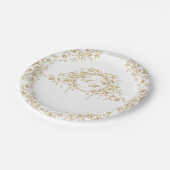 Vintage französische Klassik Elegante Hochzeit der Pappteller (Schrägansicht)