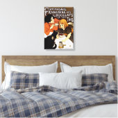 VINTAGE FRANZÖSISCHE KOKOLADE- UND TEA-KOWERBUNG LEINWANDDRUCK (Insitu (Schlafzimmer))
