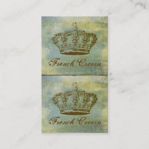 Vintage französische Kronen-Mini-Biz-Karten oder - Visitenkarte