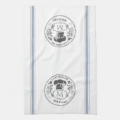 Vintage französische Küche kundenspezifische Monog Geschirrtuch (Vertikal)