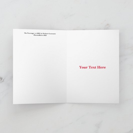 Vintage französische Kunst Dankeskarte (Innenseite)