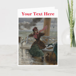 Vintage französische Kunst Dankeskarte