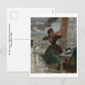 Vintage französische Kunst Feiertagspostkarte (Vorne/Hinten)