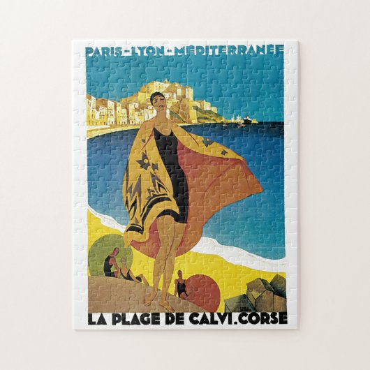 Vintage französische Kunstmalerei Puzzle (Vertikal)