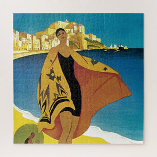 Vintage französische Kunstmalerei Puzzle