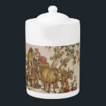 Vintage französische Land Toile Muster-Teekanne<br><div class="desc">Vintage französische Land Toile Muster-Teekanne wählen Ihre Größe!</div>