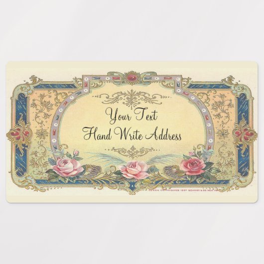 Vintage französische Länderadressen Etiketten (Design 2)