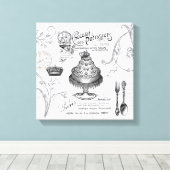 Vintage französische Leinwand (Insitu (Holzboden))