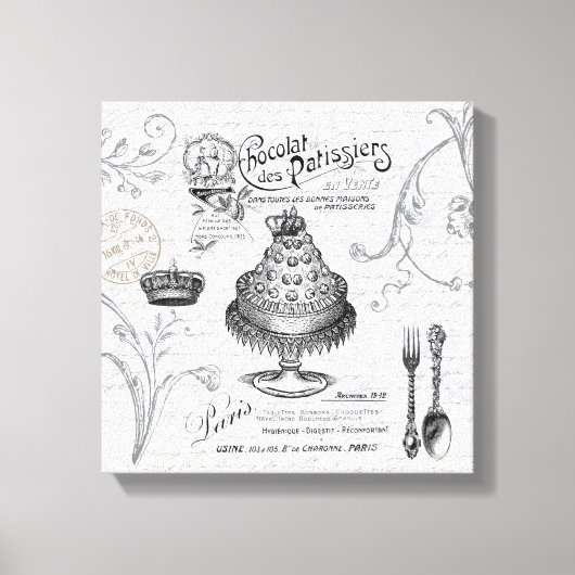 Vintage französische Leinwand (Vorderseite)