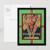 Vintage französische Lemon Raspberry Sirup Labels Postkarte (Vorne/Hinten)