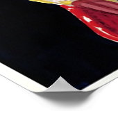 Vintage französische Likör-Frau 1920 Art-Déco-Post Poster (Ecke)