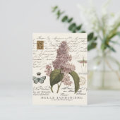Vintage französische Lilacs Postkarte (Stehend Vorderseite)