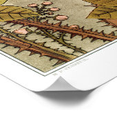 Vintage französische Lizard Illustration Poster (Ecke)