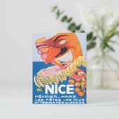 Vintage französische Mars in Nizza Postkarte (Stehend Vorderseite)