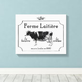 Vintage französische Milch Leinwanddruck (Insitu (Holzboden))