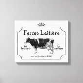 Vintage französische Milch Leinwanddruck (Vorderseite)