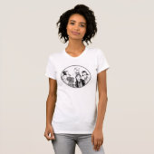Vintage französische Mode-Illustration T-Shirt (Vorne ganz)