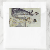 Vintage französische Mode - Schwarz, Gelb Rechteckiger Aufkleber (Tasche)