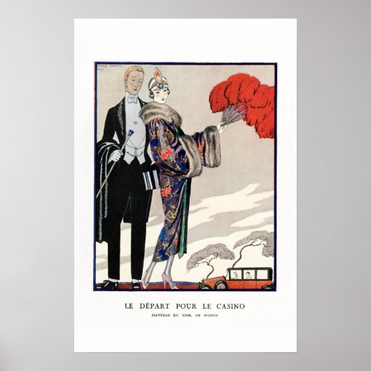 Vintage französische Modekunst Poster (Vorne)