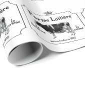 Vintage französische Molkerei mit Vintager Kuh Geschenkpapier (Rolleneckpunkt)