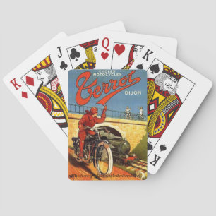 "Vintage französische Motorradwerbung" Spielkarten