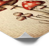 Vintage französische Mushroom Page Wall Art Poster (Ecke)