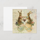Vintage französische Osterhasen Feiertagskarte (Vorne/Hinten)
