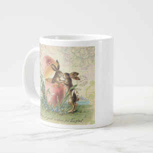 Vintage französische Osterhasen Jumbo-Tasse