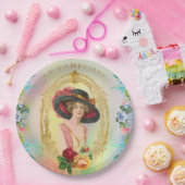 Vintage französische Papierplatte Pappteller (Party)
