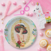 Vintage französische Papierplatte Pappteller (Party)