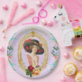 Vintage französische Papierplatte Pappteller (Party)