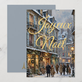 Vintage-Französische Pariser Weihnachten Joyeux No