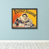 Vintage französische Pierrot Absinthe-Werbung Leinwanddruck (Insitu (Holzboden))