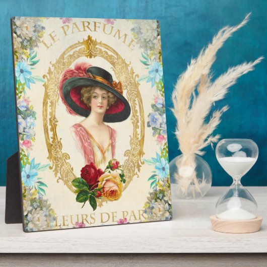 Vintage französische Plaque Fotoplatte (Seite)