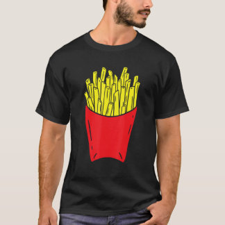 Vintage französische Pommes Frites Fastfood Fry T-Shirt